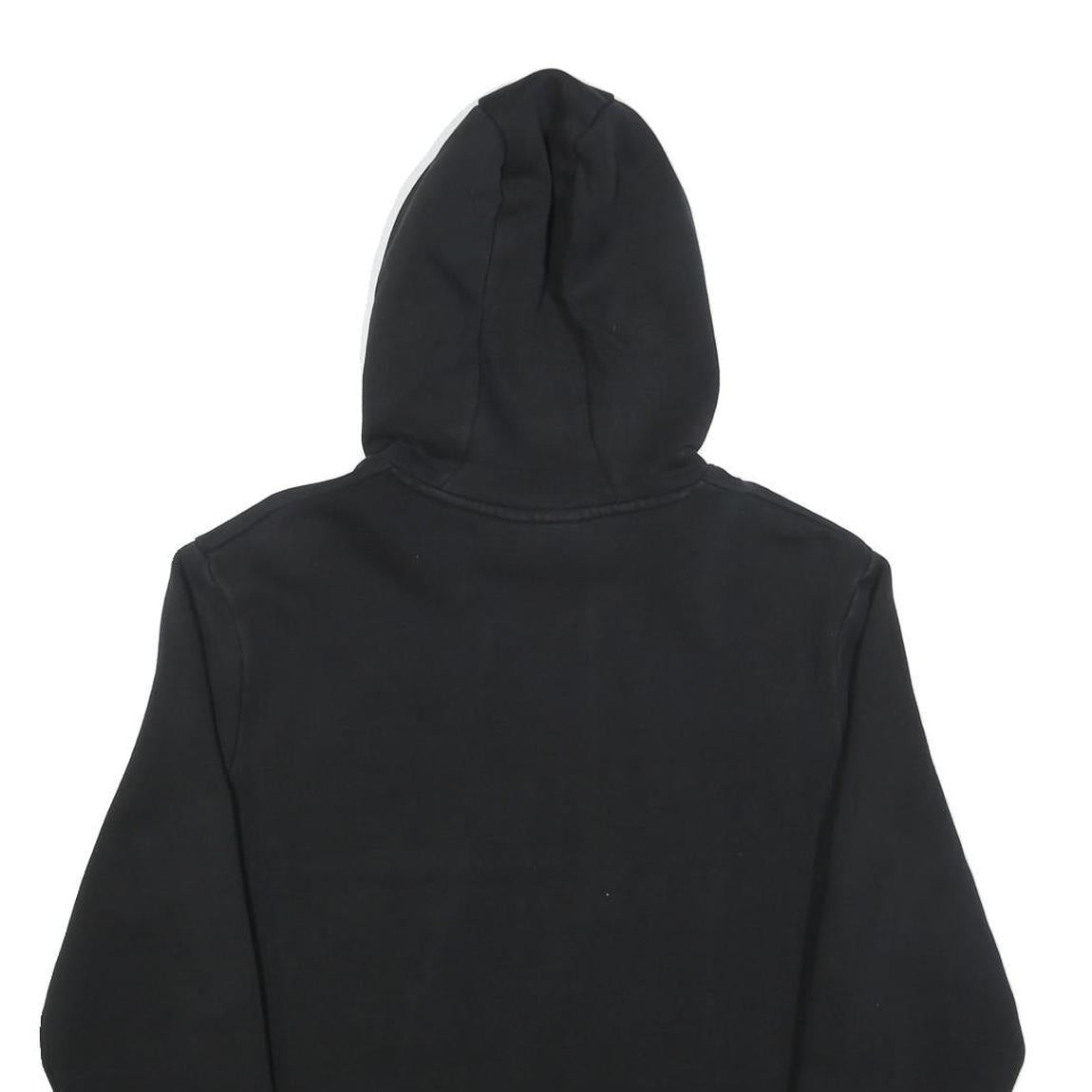 FILA Mens Black Cotton Blend Pullover Hoodie M Logo Embroidered