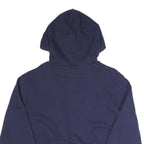 FILA Womens Navy Blue Hoodie UK 12 Cropped Logo Embroidered Sweatshirt