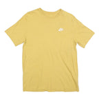 NIKE Mens Yellow Crew Neck Short Sleeve T-Shirt Cotton Blend M Casual Sportswear