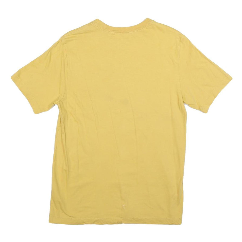 NIKE Mens Yellow Crew Neck Short Sleeve T-Shirt Cotton Blend M Casual Sportswear