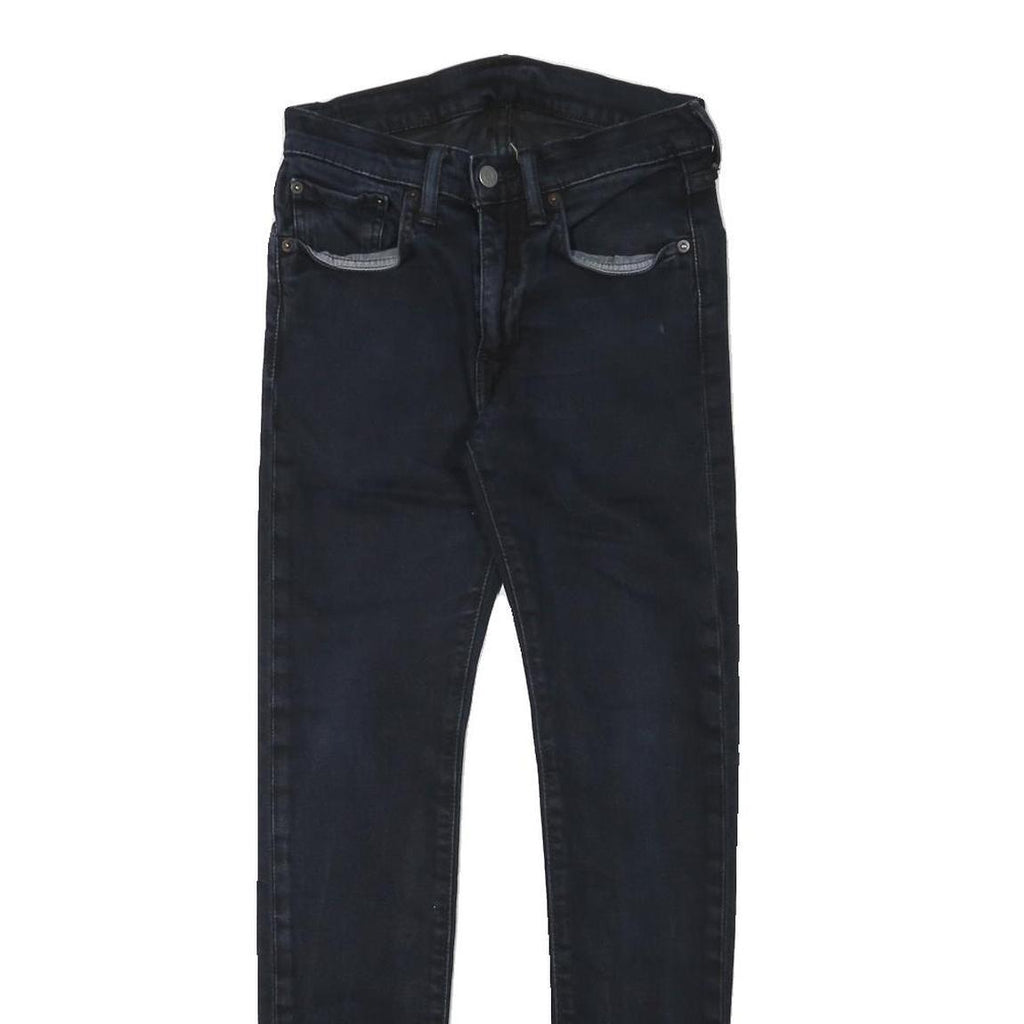 LEVI'S Womens Slim Skinny Denim Dark Blue W26 L29 Cotton Blend Zip Jeans