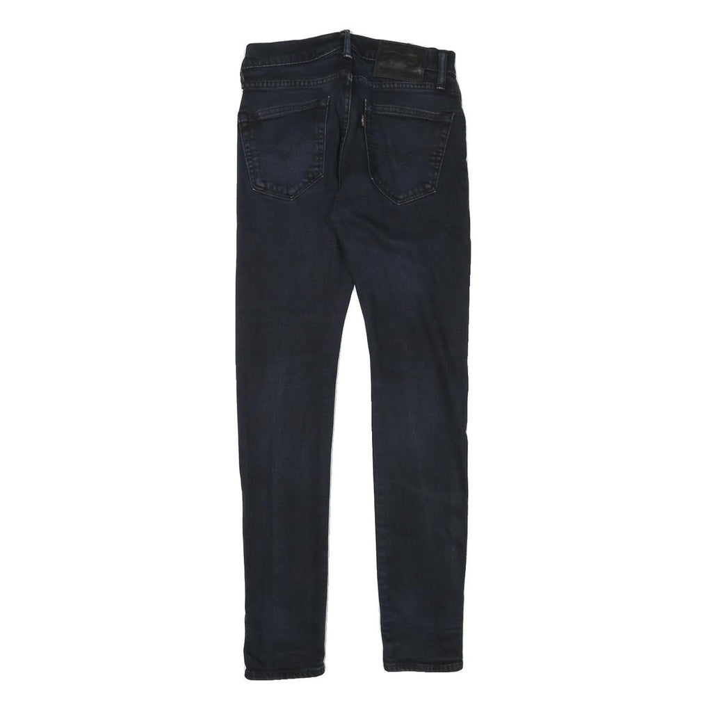 LEVI'S Womens Slim Skinny Denim Dark Blue W26 L29 Cotton Blend Zip Jeans