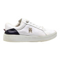 TOMMY HILFIGER Sneaker Trainers White Leather Womens UK 3.5