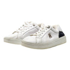 TOMMY HILFIGER Sneaker Trainers White Leather Womens UK 3.5
