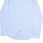 TOMMY HILFIGER Mens Blue Cotton Shirt M Long Sleeve Button Casual Smart