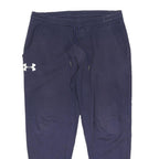 UNDER ARMOUR Mens Joggers Navy Blue Slim Tapered 2XL W35 L28 Cotton Blend
