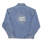 PORT Mens Blue Denim Jacket L Cotton Blend Button Classic Weyrerhaeuser