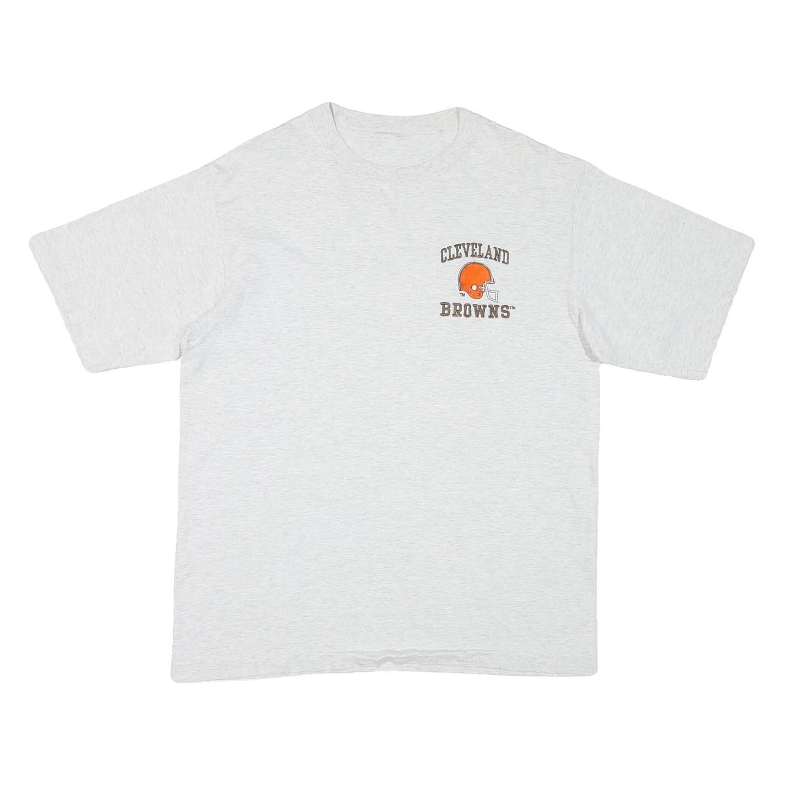 Mens White Cleveland Browns Graphic T-Shirt M Short Sleeve Crew Neck Casual