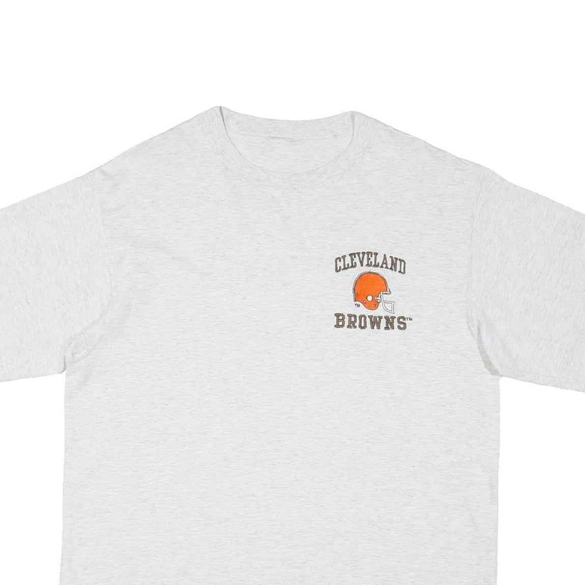 Mens White Cleveland Browns Graphic T-Shirt M Short Sleeve Crew Neck Casual