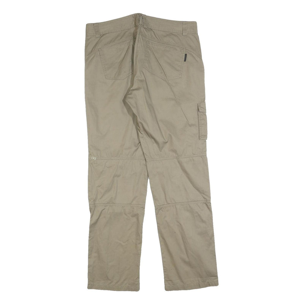 QUECHA Womens Cotton Blend Beige Regular Fit Straight Trousers W36 L32 Outdoor