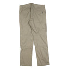 QUECHA Womens Cotton Blend Beige Regular Fit Straight Trousers W36 L32 Outdoor