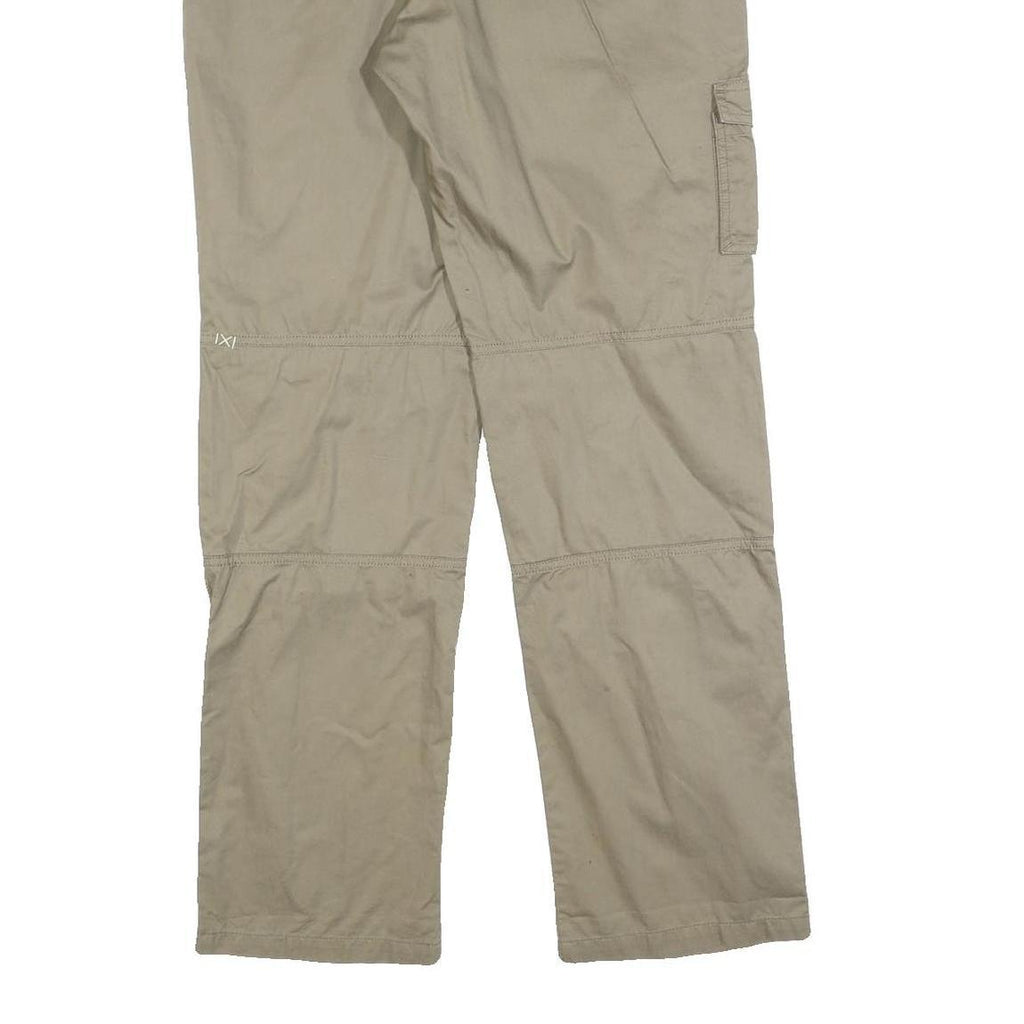 QUECHA Womens Cotton Blend Beige Regular Fit Straight Trousers W36 L32 Outdoor