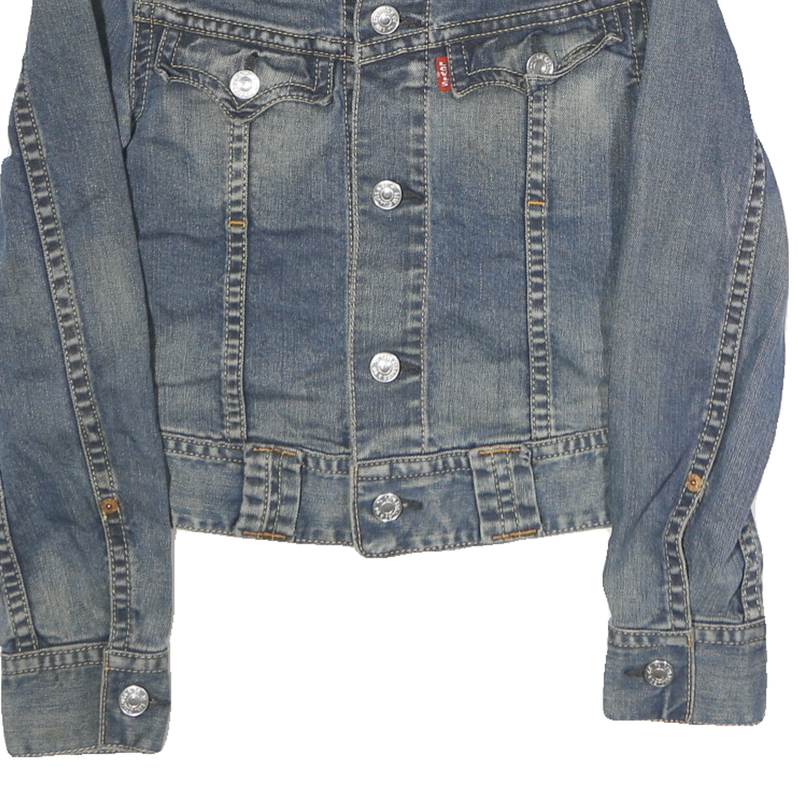 LEVI'S Mens Blue Denim Button Jacket M Cotton Classic Casual Stylish