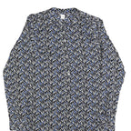 GAP Womens Black & Blue Polyester Blend Shirt Dress Jersey Long Sleeve Midi Size