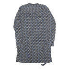 GAP Womens Black & Blue Polyester Blend Shirt Dress Jersey Long Sleeve Midi Size