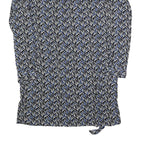 GAP Womens Black & Blue Polyester Blend Shirt Dress Jersey Long Sleeve Midi Size