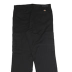 DICKIES Mens Polyester Blend Black Regular Straight Trousers W36 L32 Work Cargo