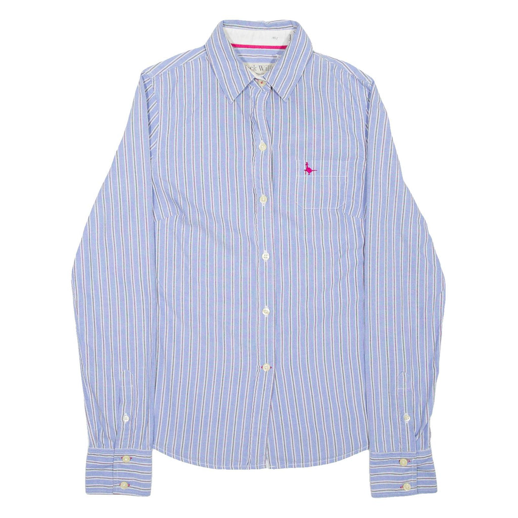 JACK WILLS Womens Shirt Blue Striped Long Sleeve S