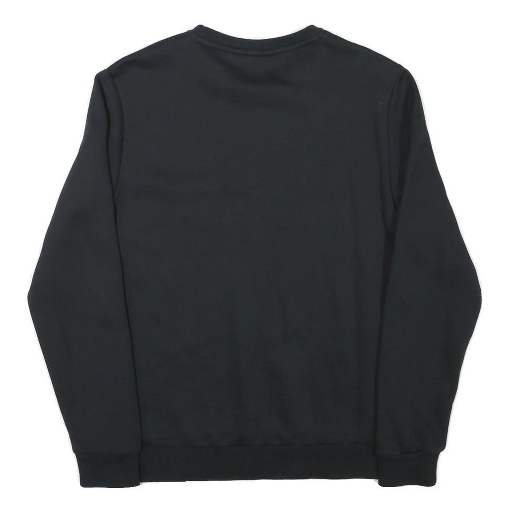 PUMA Mens Black Crew Neck S Cotton Blend Pullover Sweatshirt Lightweight