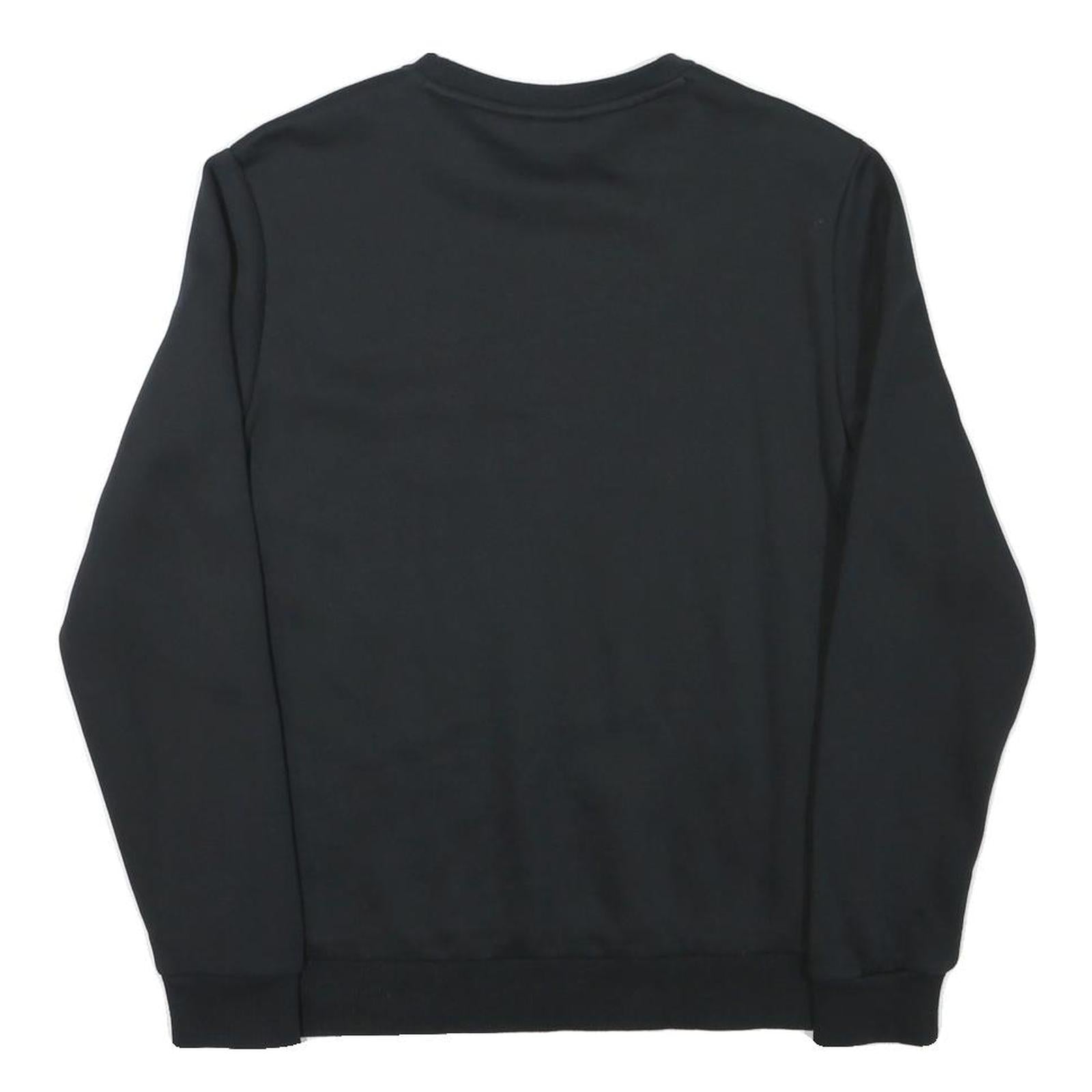 PUMA Mens Black Crew Neck S Cotton Blend Pullover Sweatshirt Lightweight
