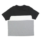 PUMA Mens Black White & Grey Colourblock Graphic T-Shirt XL Short Sleeve Crew