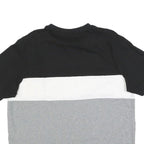 PUMA Mens Black White & Grey Colourblock Graphic T-Shirt XL Short Sleeve Crew