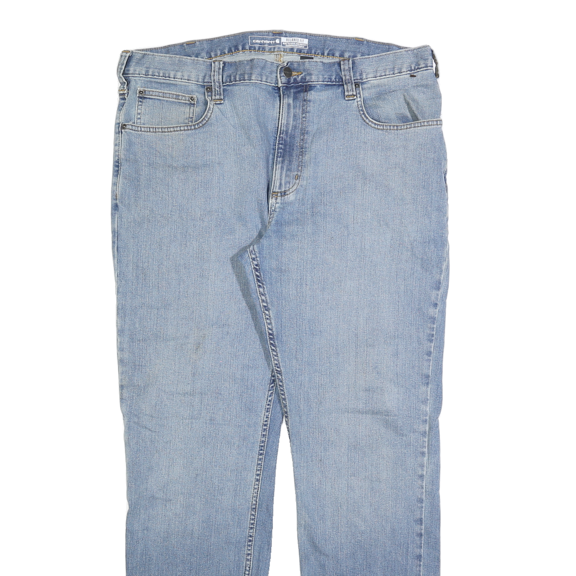 CARHARTT Mens Jeans Blue Relaxed Straight Denim Medium W36 L32 Workwear Casual