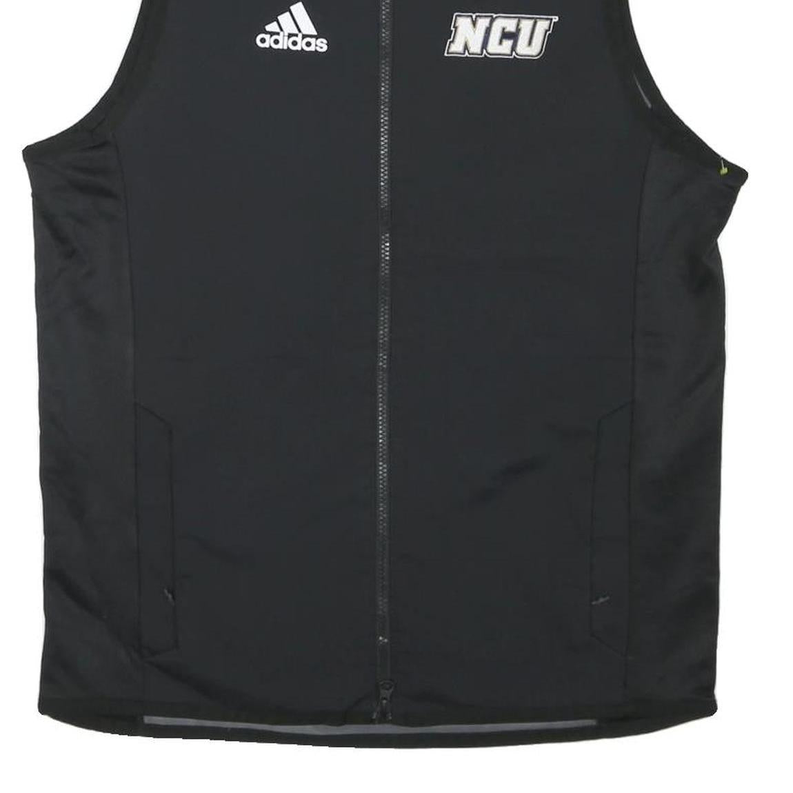 ADIDAS Mens Black S Polyester Blend Jacket Vest Zip Sportswear Athletic S