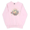 SCREENSTARS Mens Pink Floral Basket Graphic Crew Neck S Sweatshirt Cotton Blend