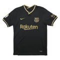 NIKE Mens Black & Gold Football Shirt M Short Sleeve V-Neck Barcelona FC Jersey