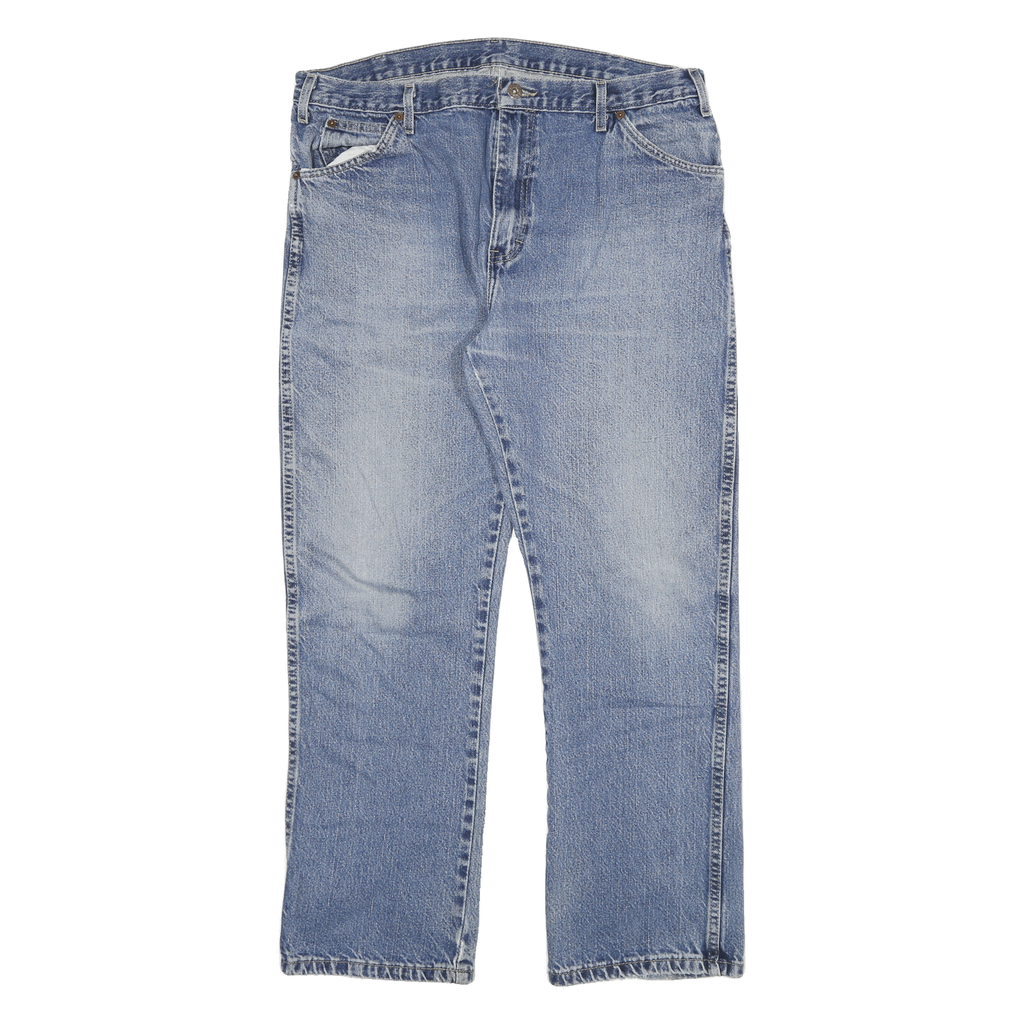 DICKIES Mens Regular Fit Blue Denim Jeans W36 L29 Classic Cotton Blend Zip