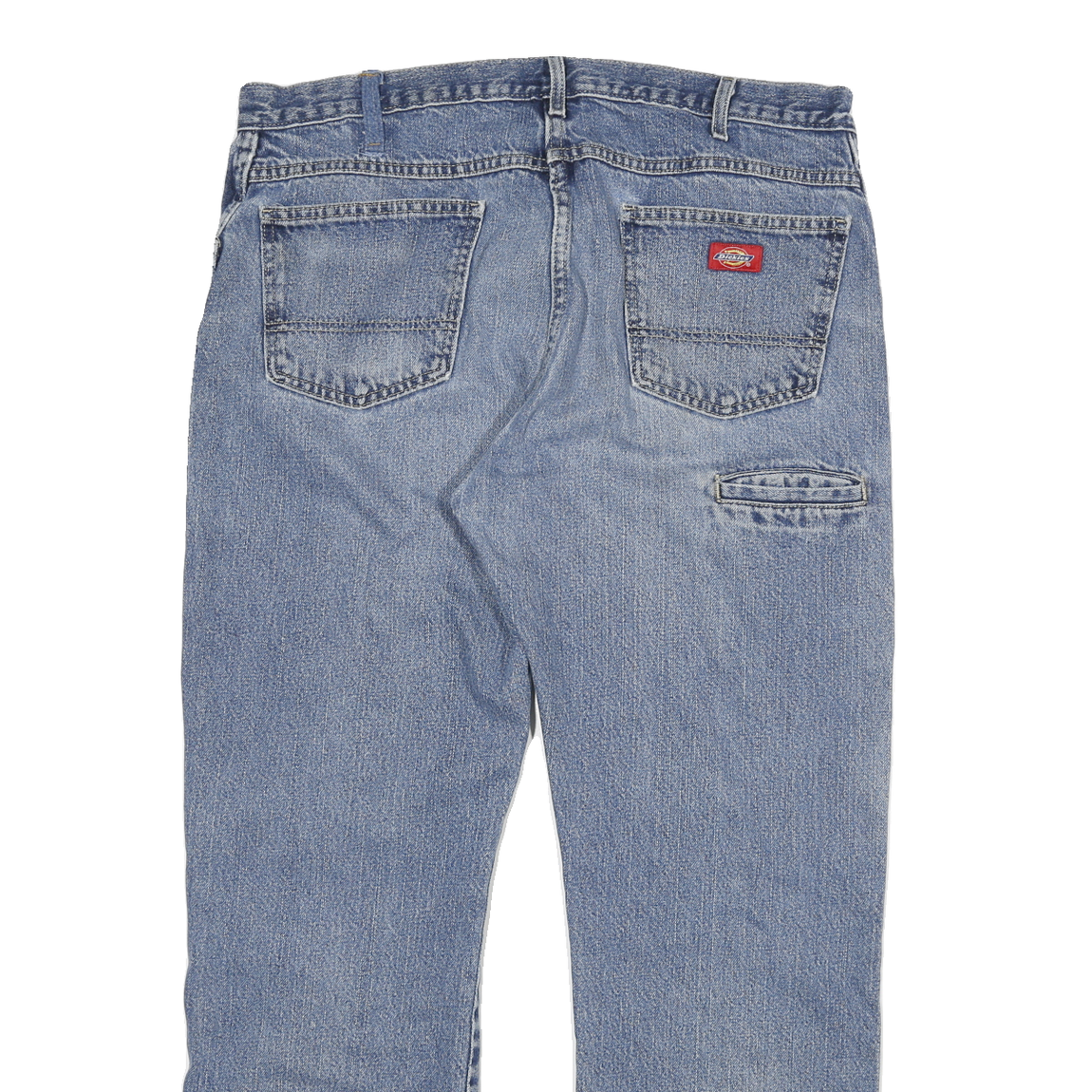 DICKIES Mens Regular Fit Blue Denim Jeans W36 L29 Classic Cotton Blend Zip