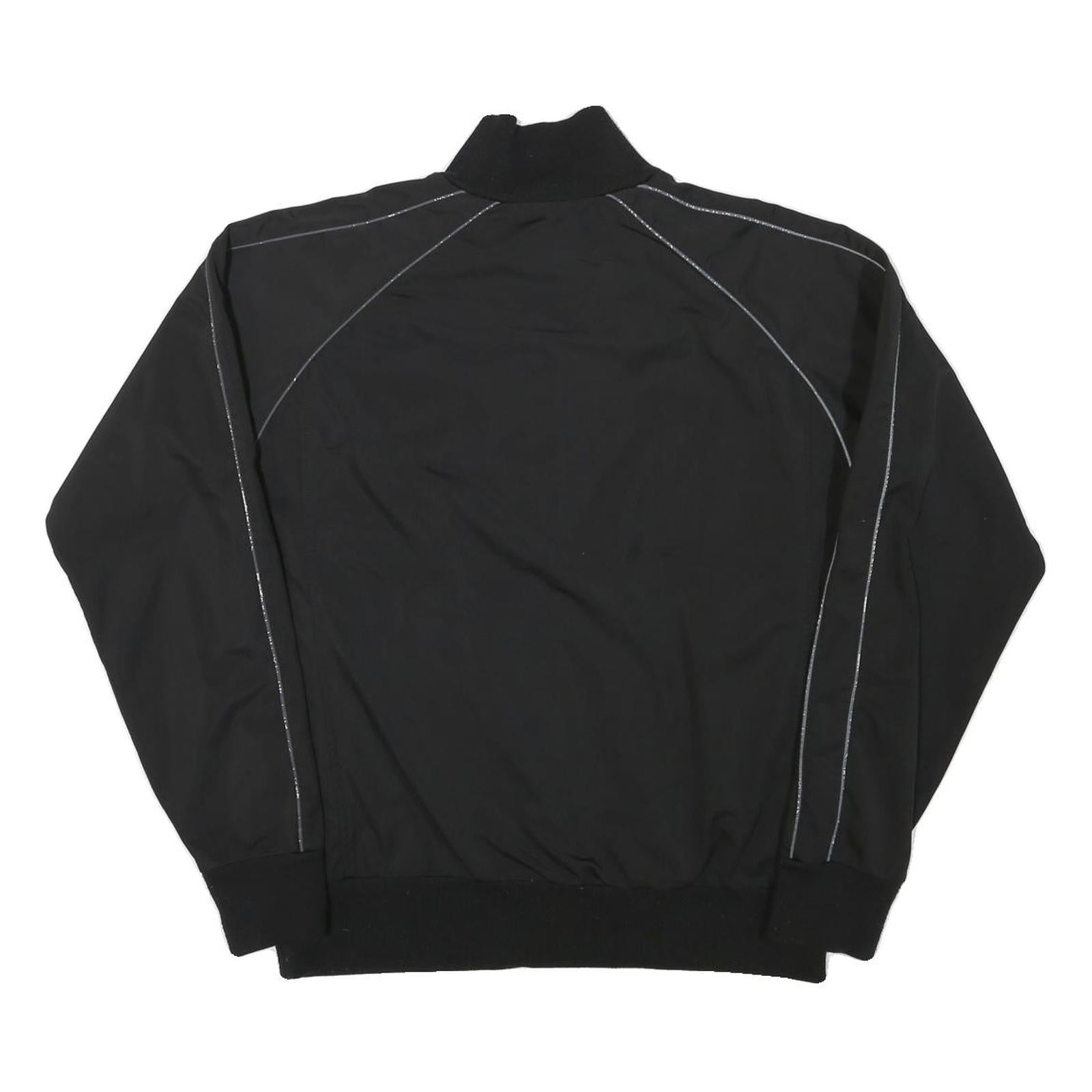 PAUL SMITH Mens Black Zip Jacket L Polyester Blend Plain Casual Lightweight