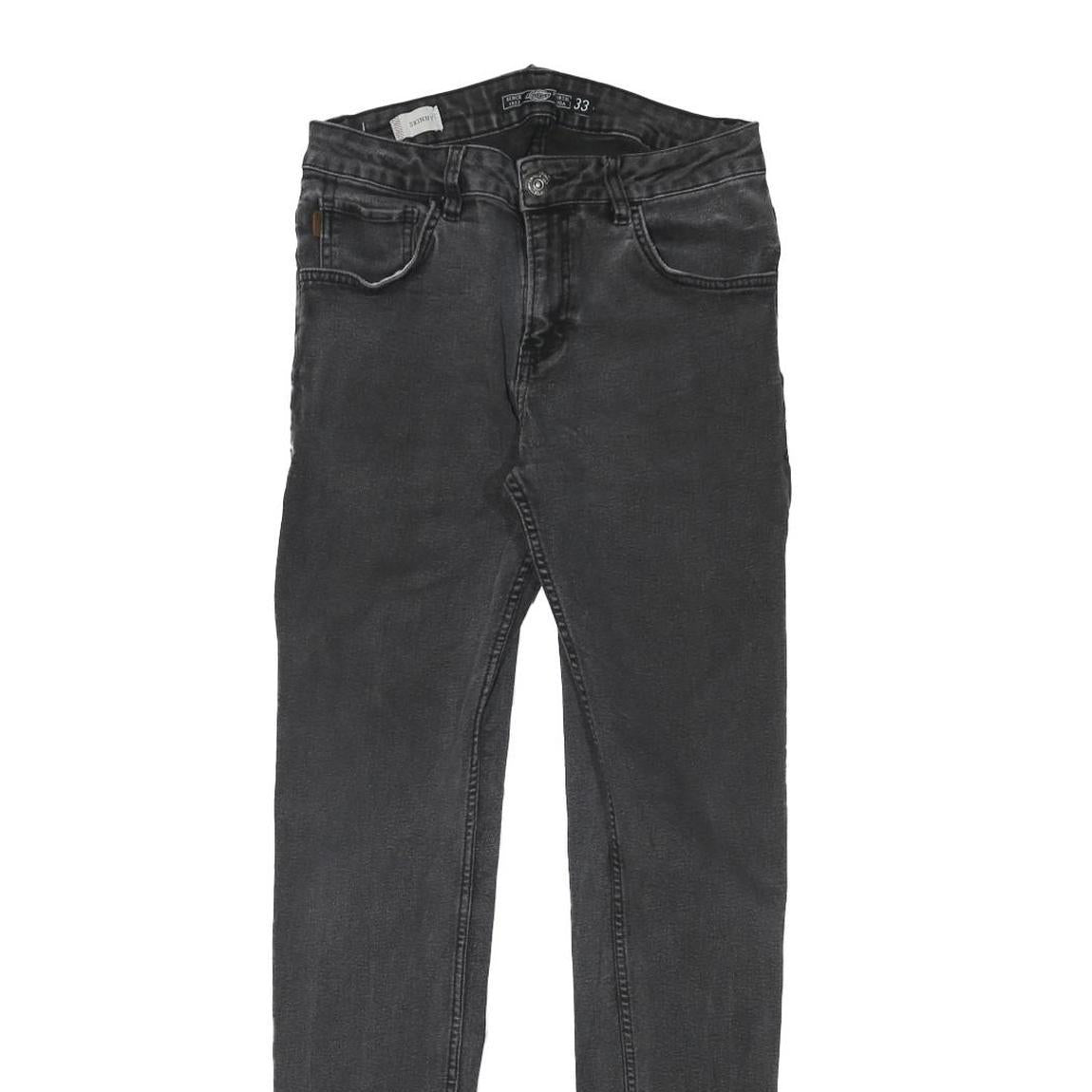 DICKIES Womens Slim Black Jeans Denim W28 L29 Stylish Zip Closure