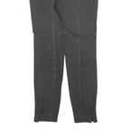 MASSIMO DUTTI Womens Slim Black Trousers W28 L26 Cotton Blend Zip Stylish