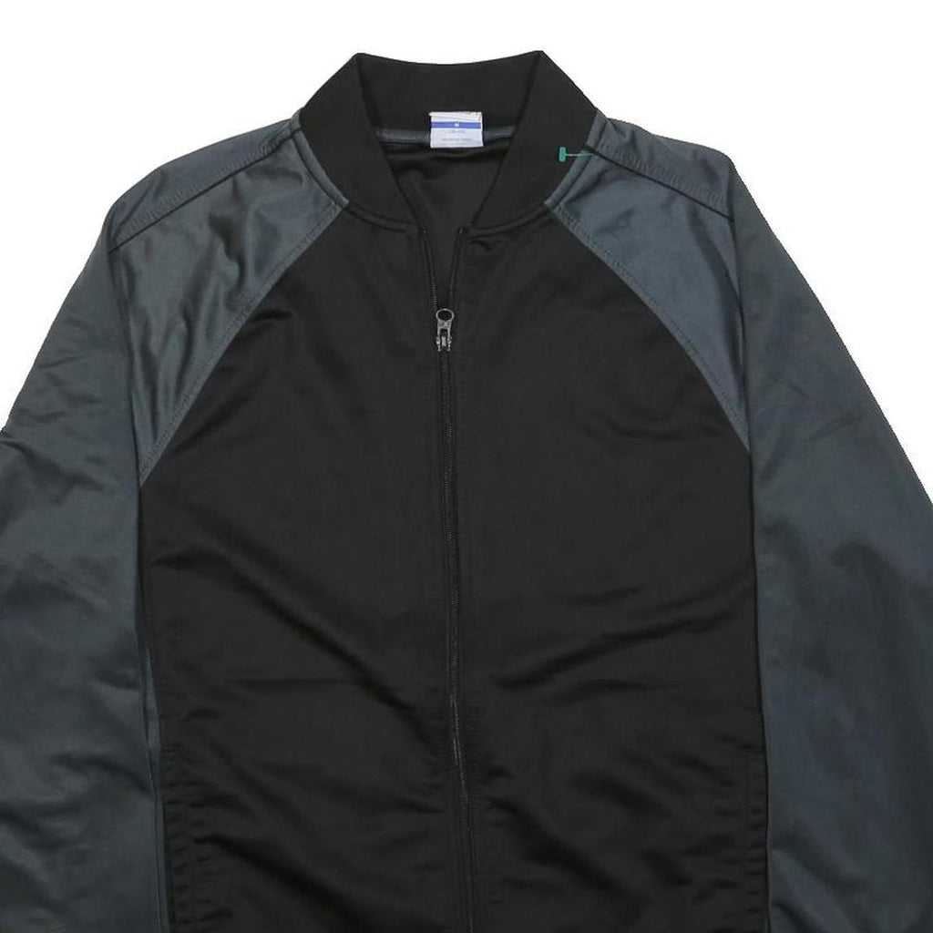 STARTER Mens Black & Grey Zip Up Track Jacket M Cotton Blend Athletic Fit