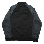 STARTER Mens Black & Grey Zip Up Track Jacket M Cotton Blend Athletic Fit