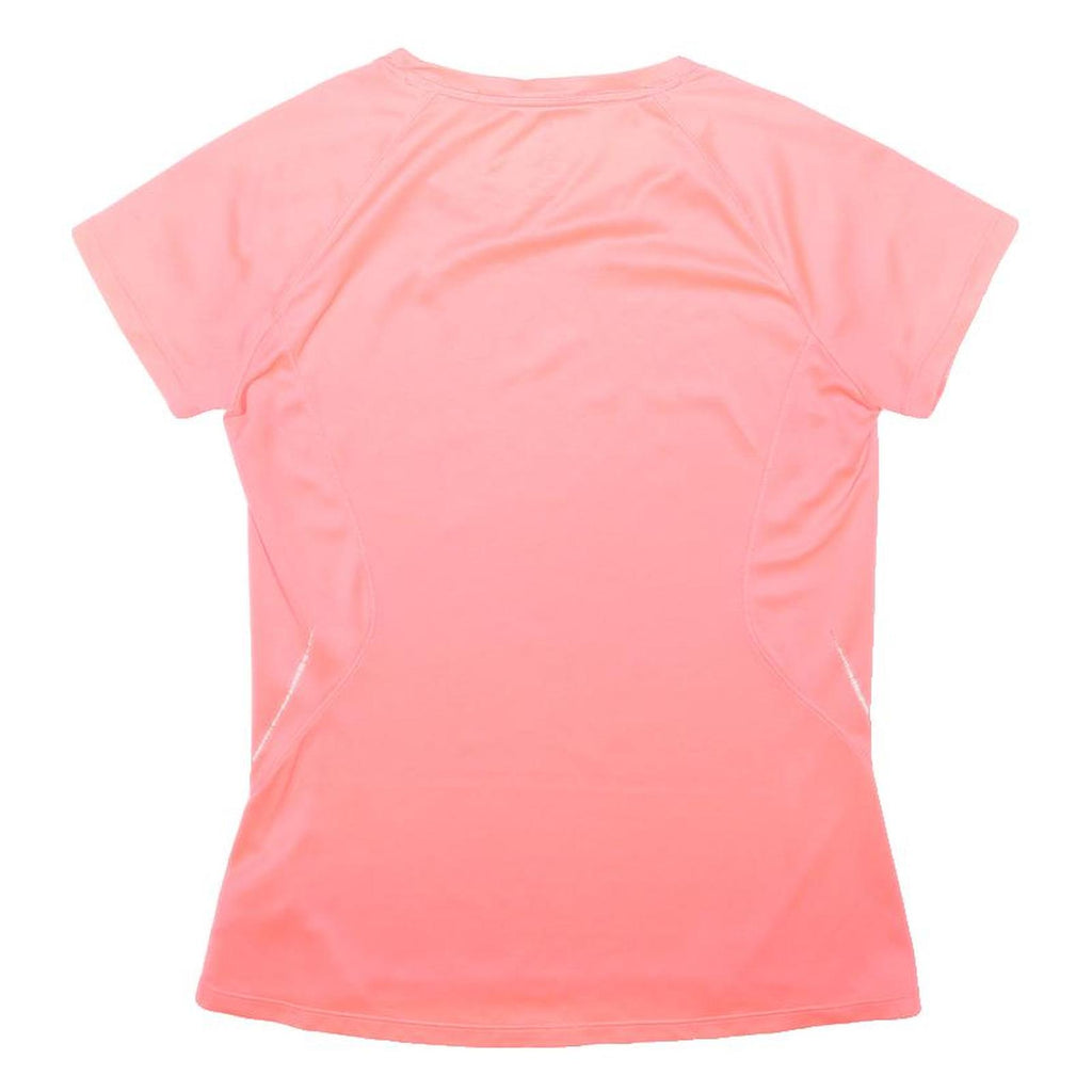 ADIDAS Womens Pink Athletic T-Shirt UK 8 Short Sleeve Crew Neck Performance Top