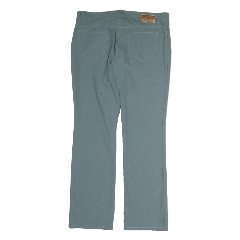 ESCADA Womens Cotton Blue Regular Straight Trousers W36 L32 Stylish Comfortable