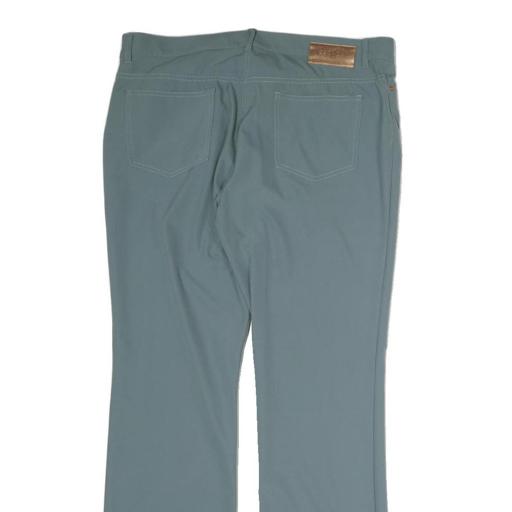 ESCADA Womens Cotton Blue Regular Straight Trousers W36 L32 Stylish Comfortable