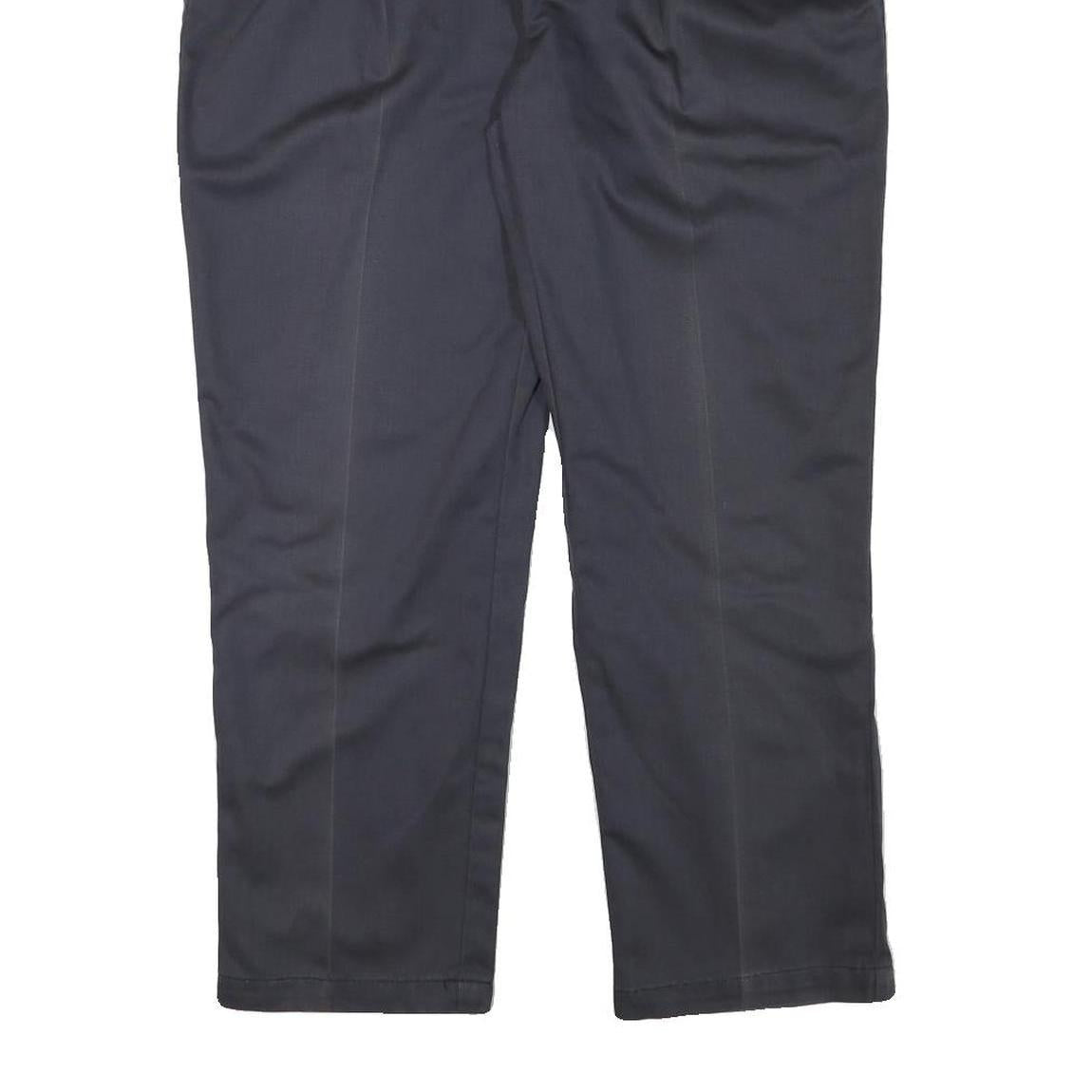 TOMMY HILFIGER Mens Cotton Blend Navy Blue Relaxed Straight Trousers W34 L30