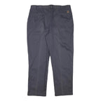 TOMMY HILFIGER Mens Cotton Blend Navy Blue Relaxed Straight Trousers W34 L30