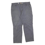 CARHARTT Mens Relaxed Fit Grey Jeans Denim W36 L30 Workwear Durable Zip