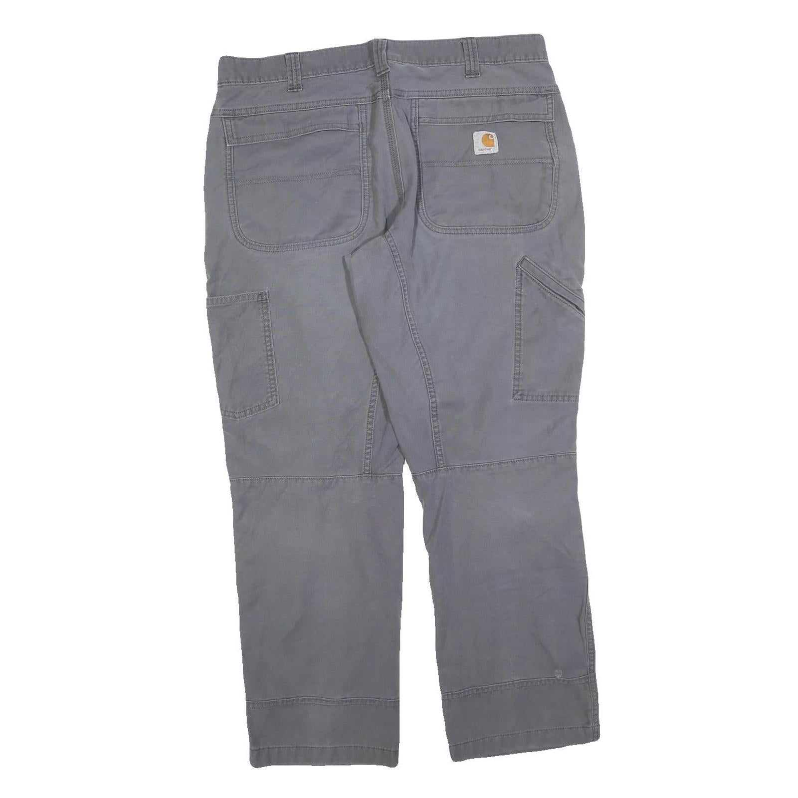CARHARTT Mens Relaxed Fit Grey Jeans Denim W36 L30 Workwear Durable Zip