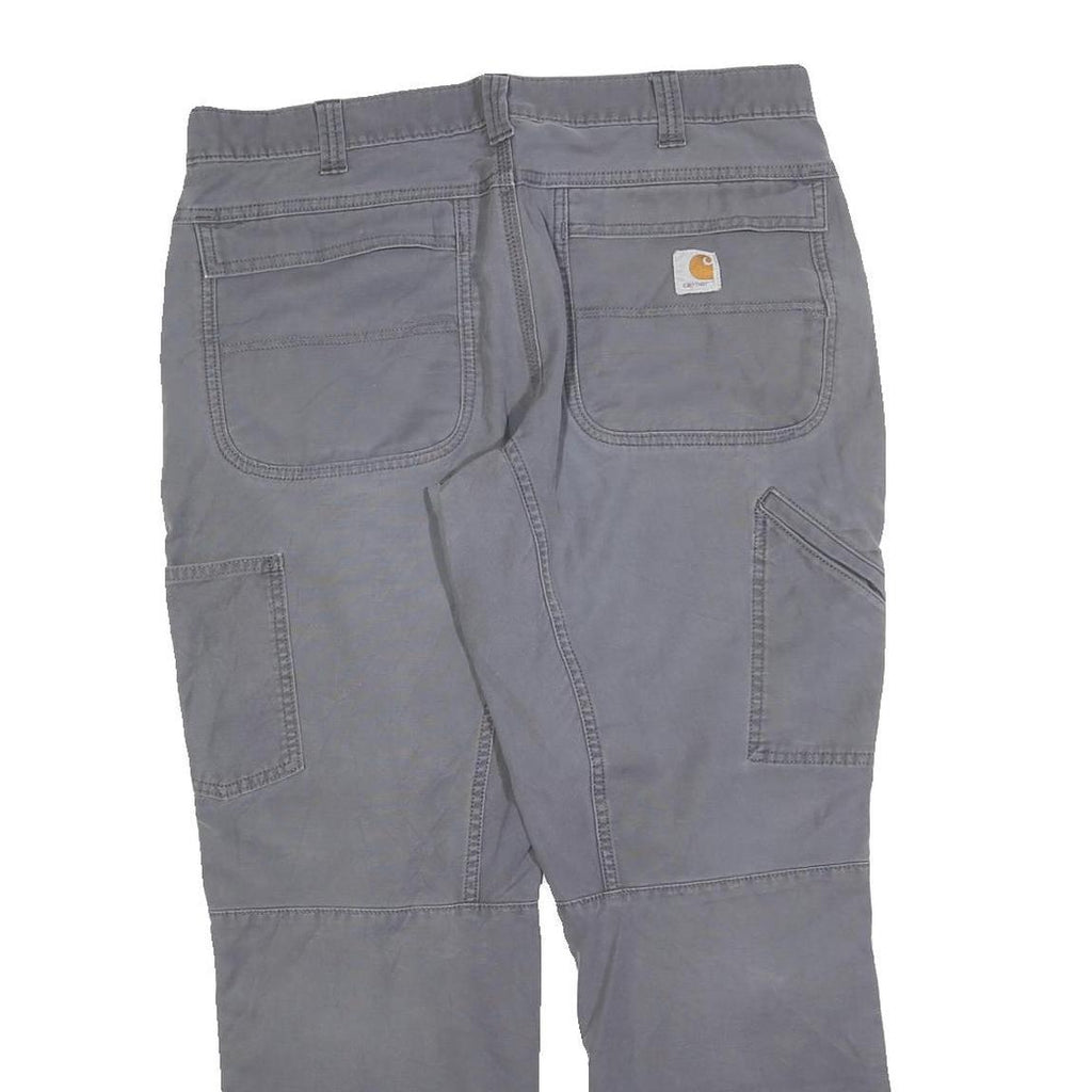 CARHARTT Mens Relaxed Fit Grey Jeans Denim W36 L30 Workwear Durable Zip