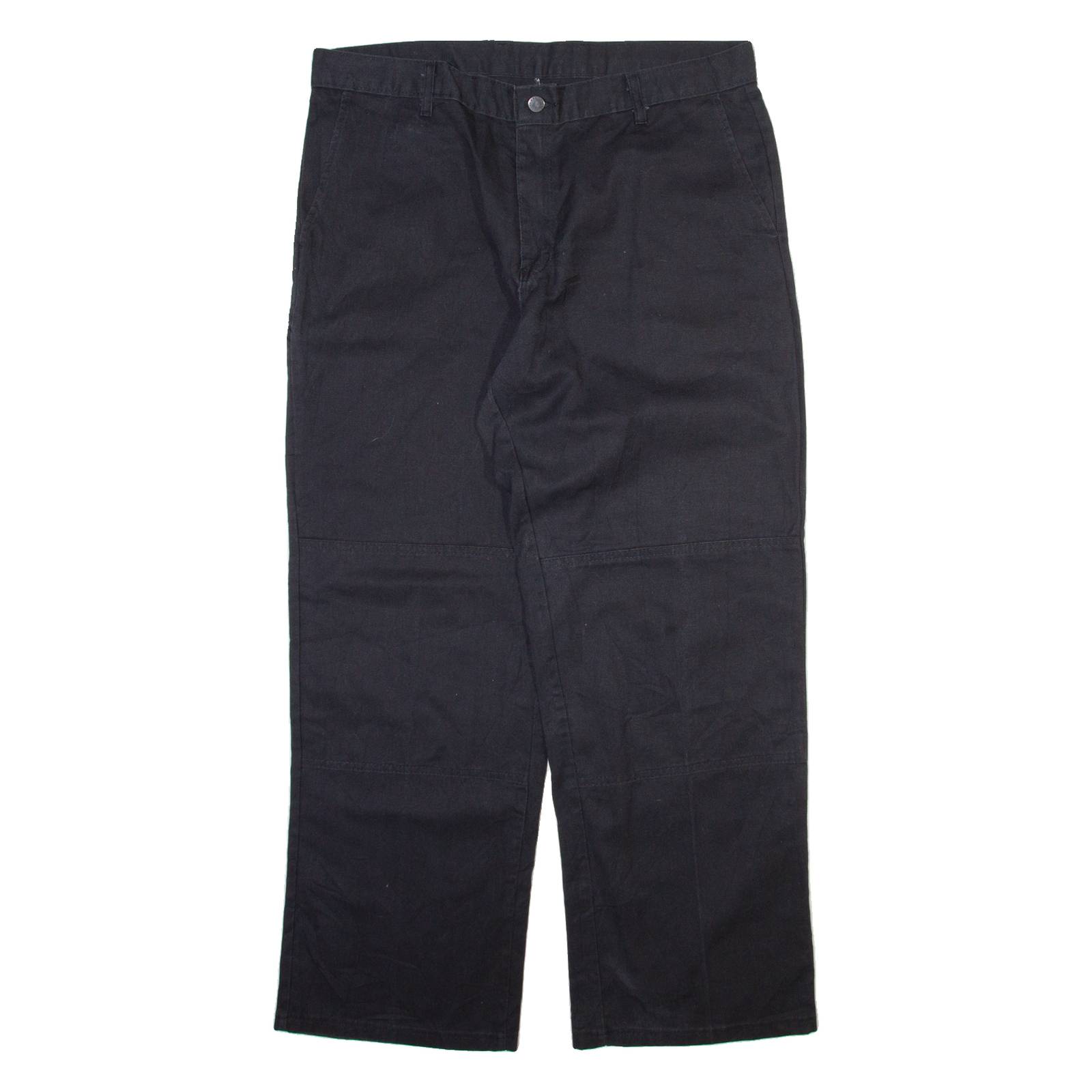 DICKIES Mens Trousers Black Regular Straight W36 L30