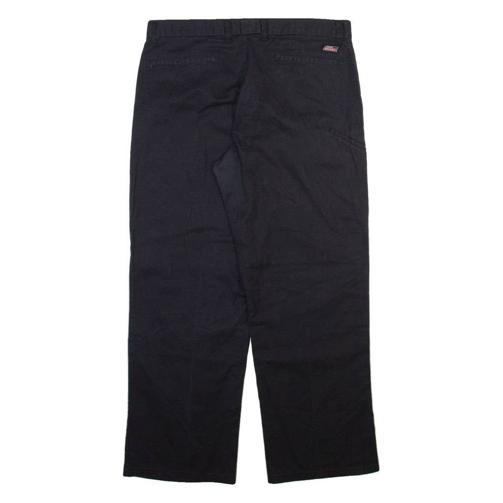 DICKIES Mens Trousers Black Regular Straight W36 L30