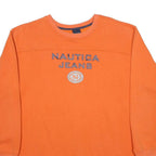 NAUTICA Womens Orange Nautica Jeans Crew Neck XL Sweatshirt Cotton Blend Casual