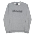 GUESS Mens Grey Crew Neck S Cotton Blend Sweatshirt Logo Casual Pullover