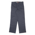 DICKIES Mens Cotton Blend Navy Regular Fit Straight Leg Trousers W30 L30
